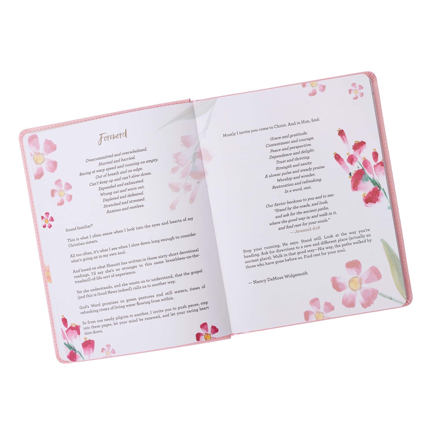 Find Rest Pink Faux Leather Devotional - The Christian Gift Company
