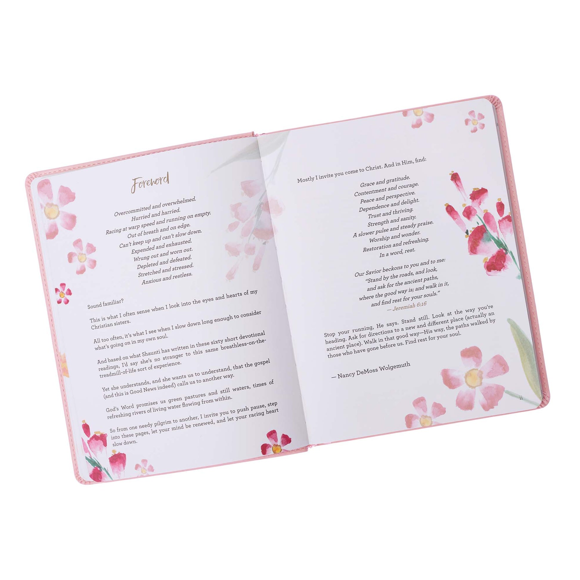 Find Rest Pink Faux Leather Devotional - The Christian Gift Company