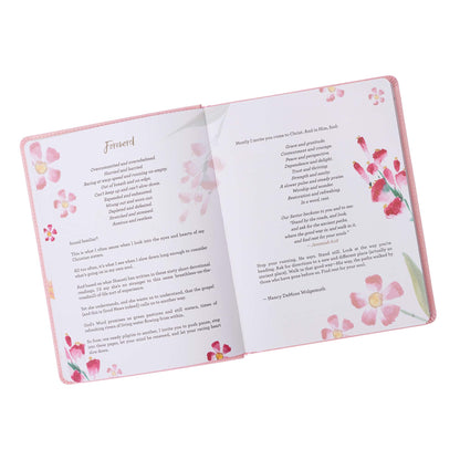 Find Rest Pink Faux Leather Devotional - The Christian Gift Company