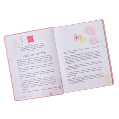 Find Rest Pink Faux Leather Devotional - The Christian Gift Company