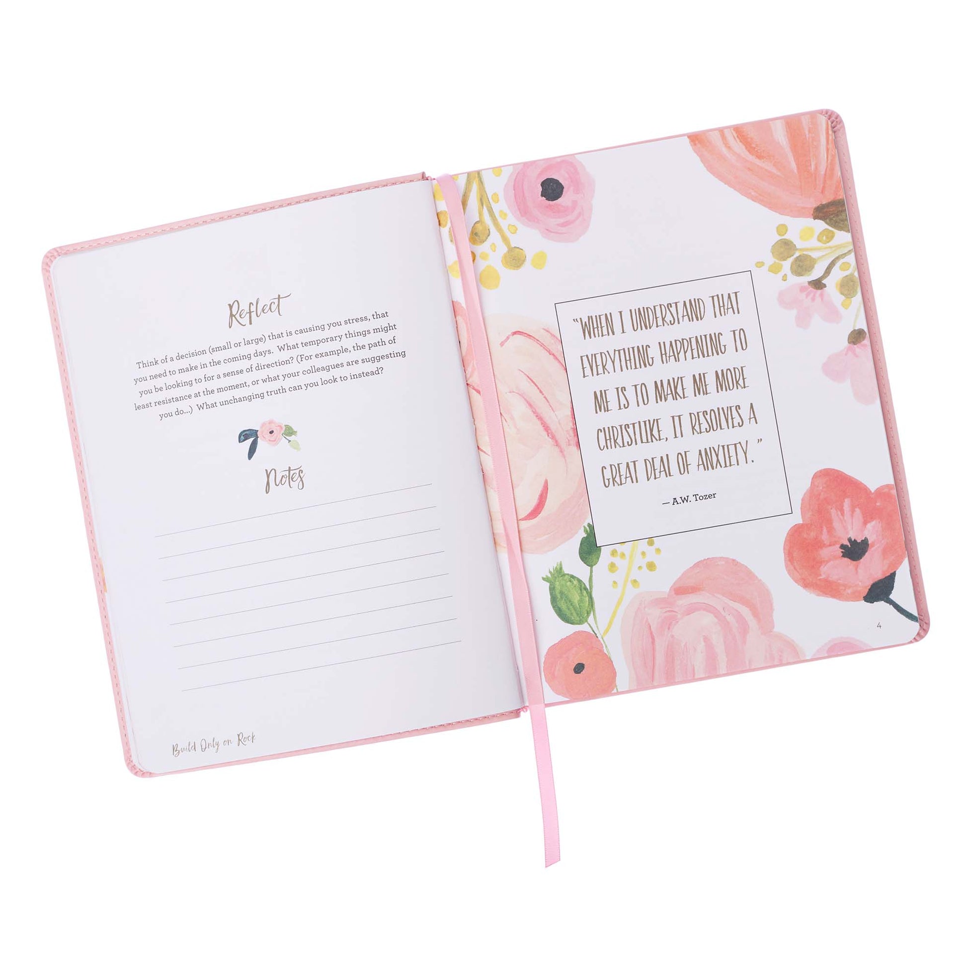 Find Rest Pink Faux Leather Devotional - The Christian Gift Company
