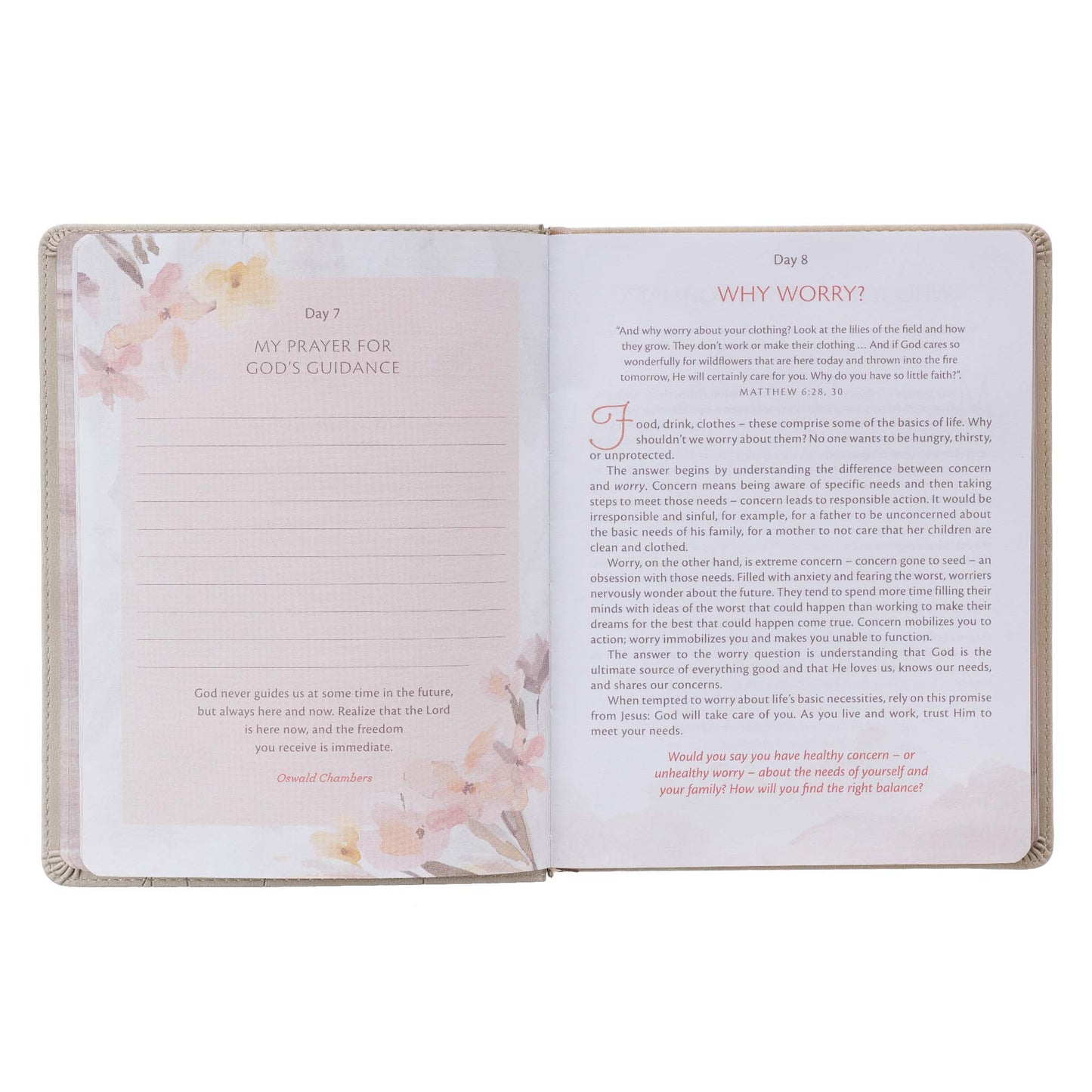 My Quiet Time Devotional Cappuccino Faux Leather Edition - The Christian Gift Company