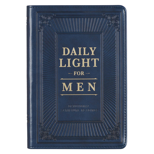 Daily Light for Men Blue Faux Leather Devotional - The Christian Gift Company