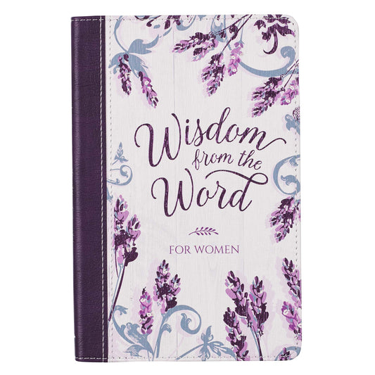 Wisdom from the Word for Women Purple Faux Leather Gift Book - The Christian Gift Company