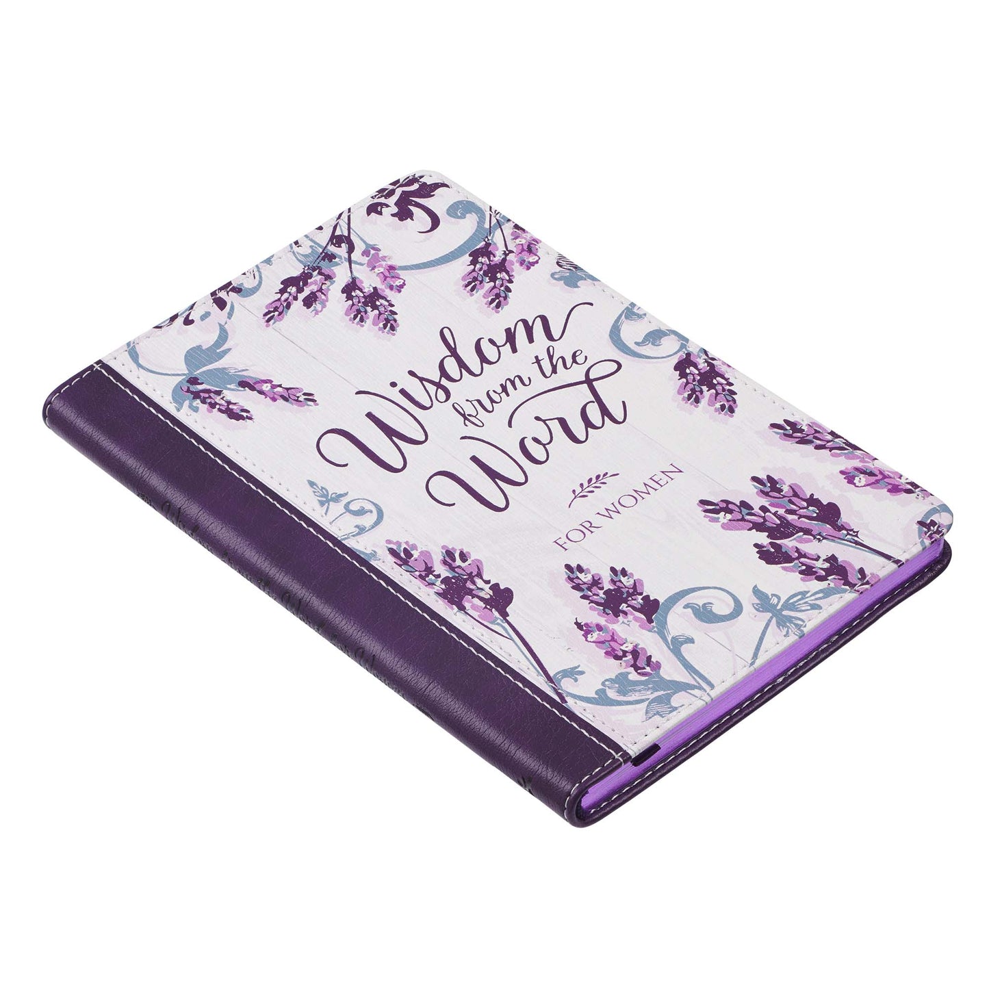 Wisdom from the Word for Women Purple Faux Leather Gift Book - The Christian Gift Company