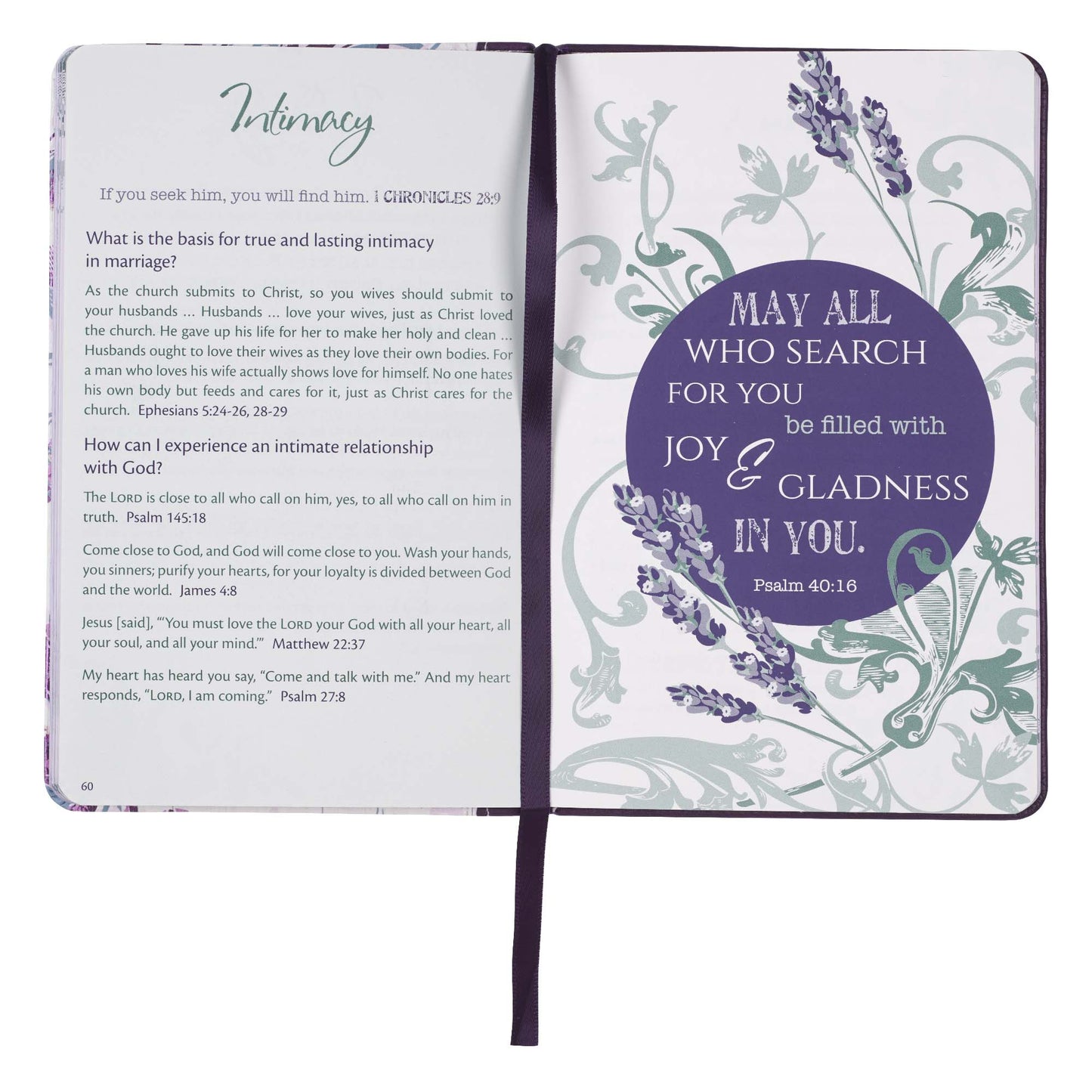 Wisdom from the Word for Women Purple Faux Leather Gift Book - The Christian Gift Company