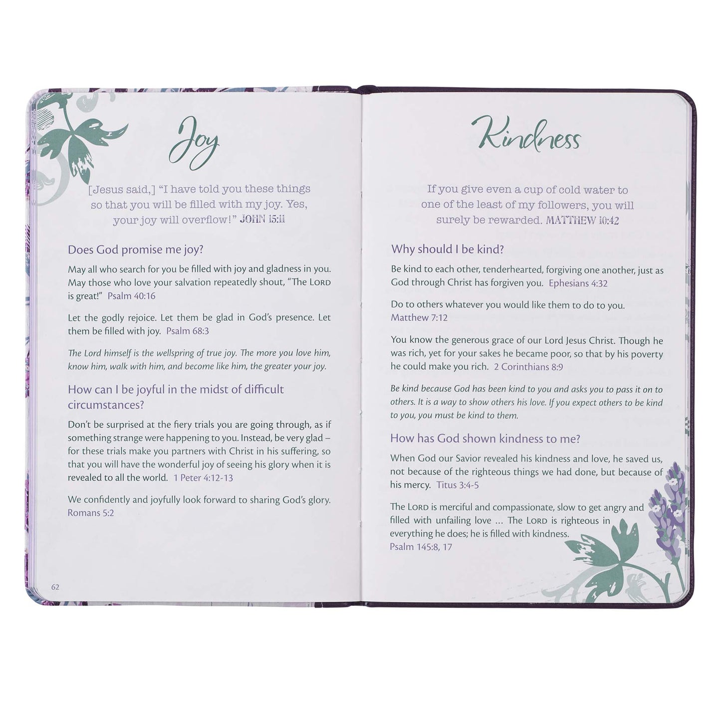 Wisdom from the Word for Women Purple Faux Leather Gift Book - The Christian Gift Company