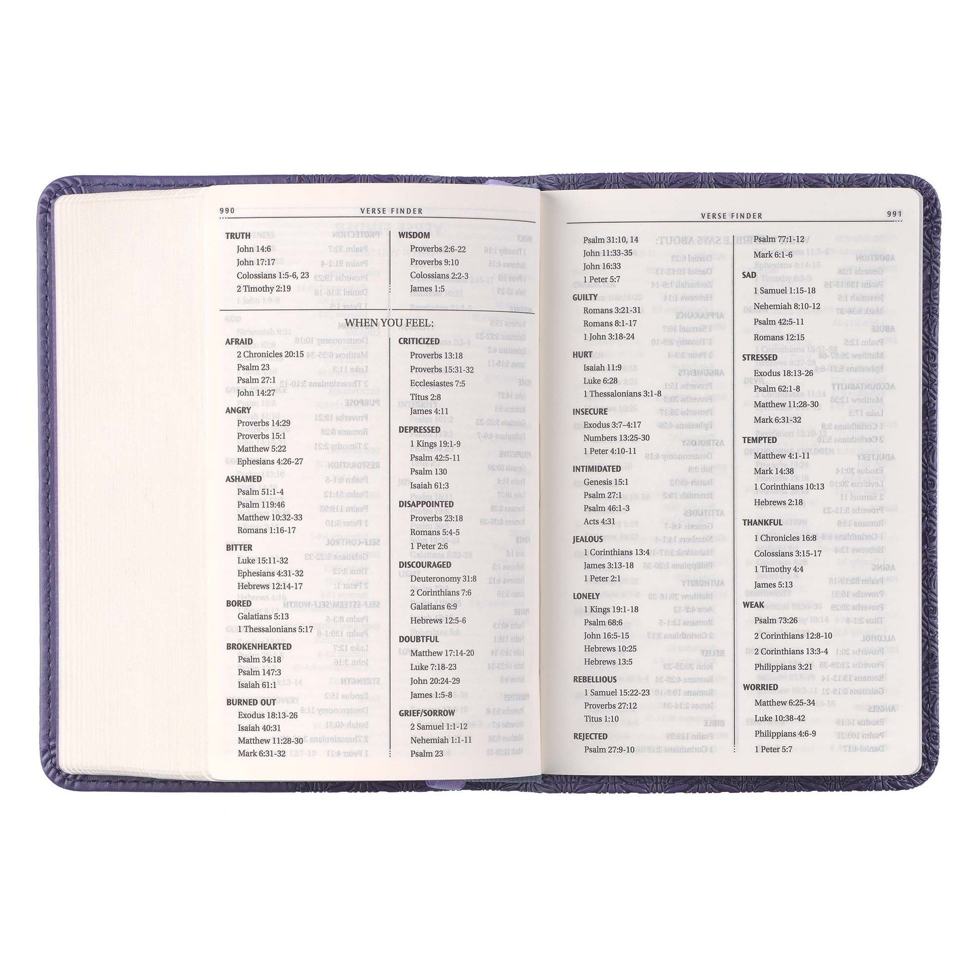 Purple Faux Leather King James Version Mini Pocket Bible - The Christian Gift Company