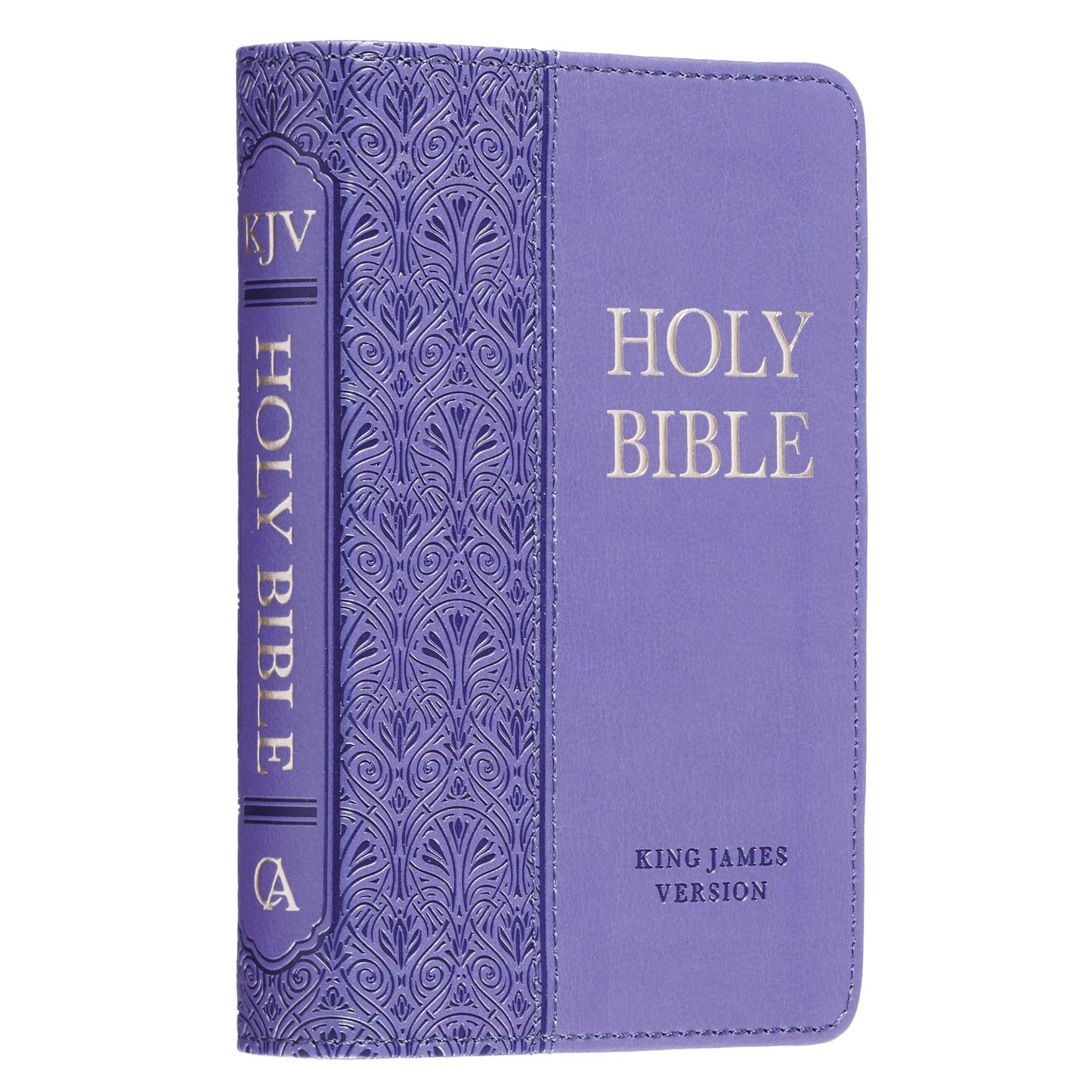 Purple Faux Leather King James Version Mini Pocket Bible - The Christian Gift Company