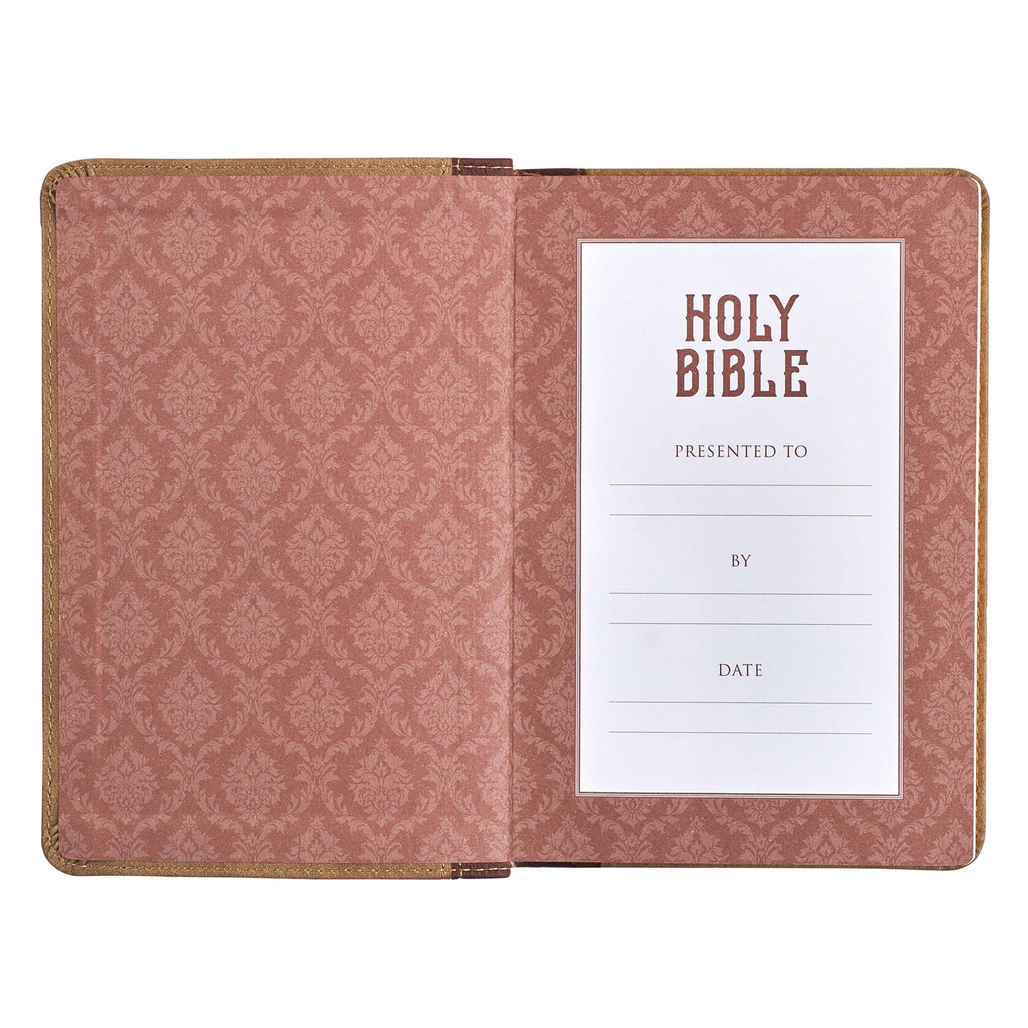 Sand and Brown Faux Leather Compact King James Version Bible - The Christian Gift Company