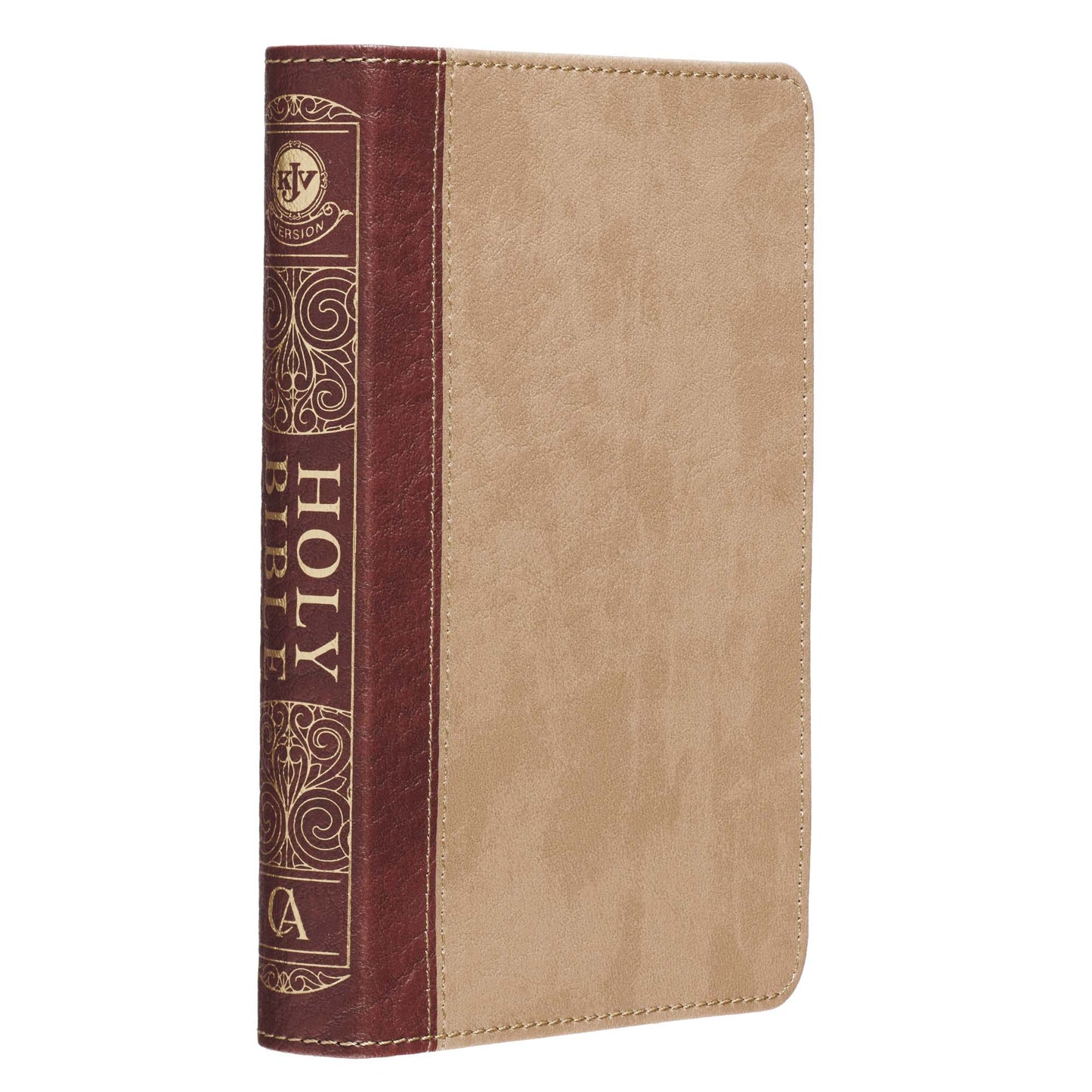 Sand and Brown Faux Leather Compact King James Version Bible - The Christian Gift Company