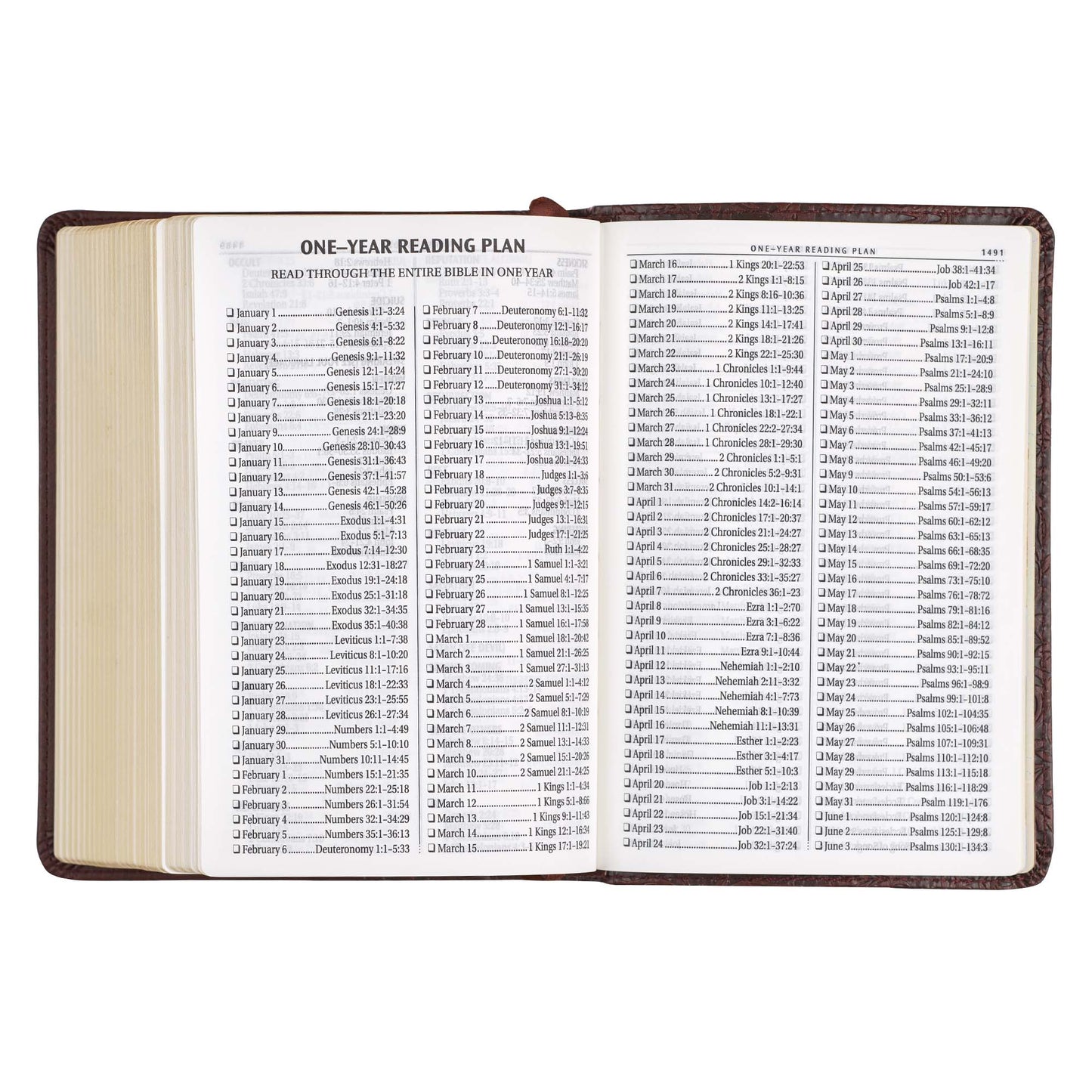 Medium Brown Faux Leather Large Print Compact King James Version Bible - The Christian Gift Company