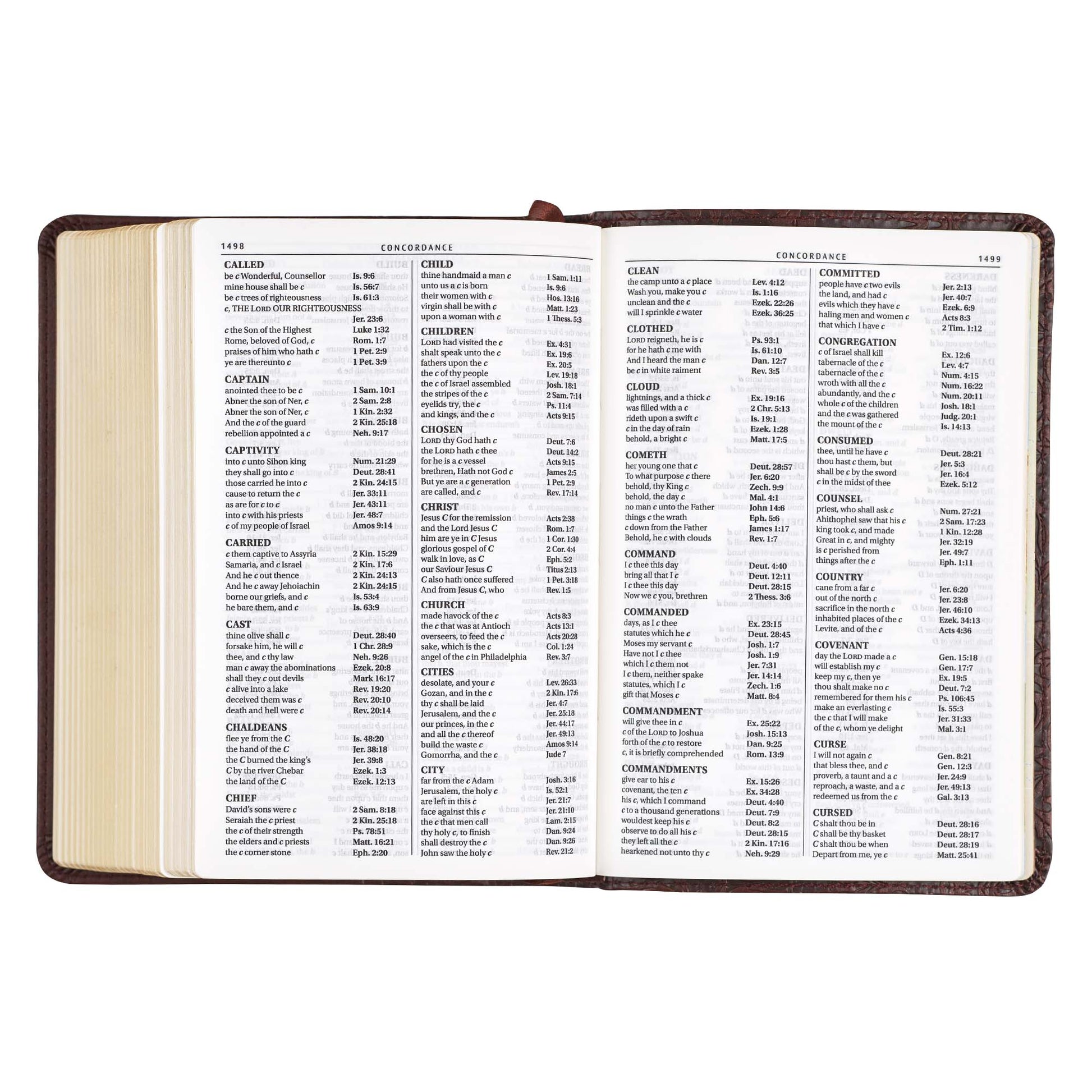 Medium Brown Faux Leather Large Print Compact King James Version Bible - The Christian Gift Company