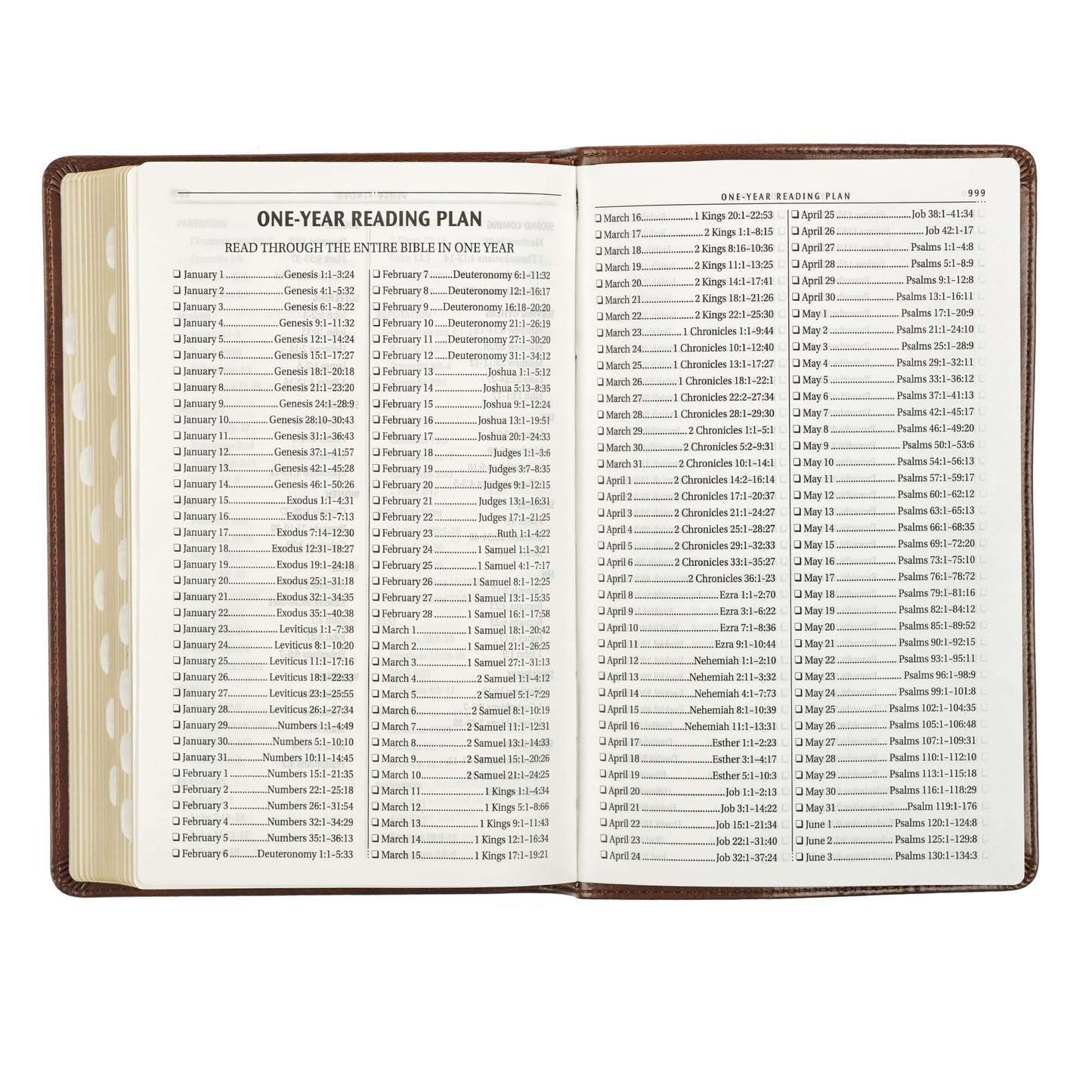 Medium Brown King James Version Deluxe Gift Bible with Thumb Index - The Christian Gift Company