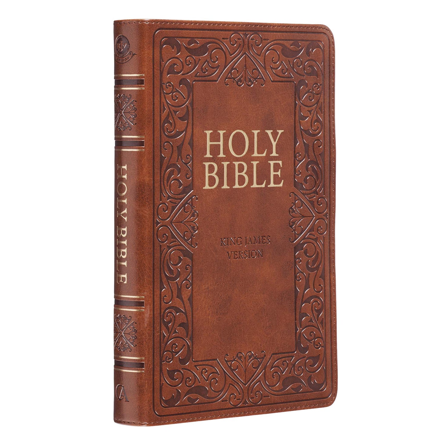 Medium Brown King James Version Deluxe Gift Bible with Thumb Index - The Christian Gift Company