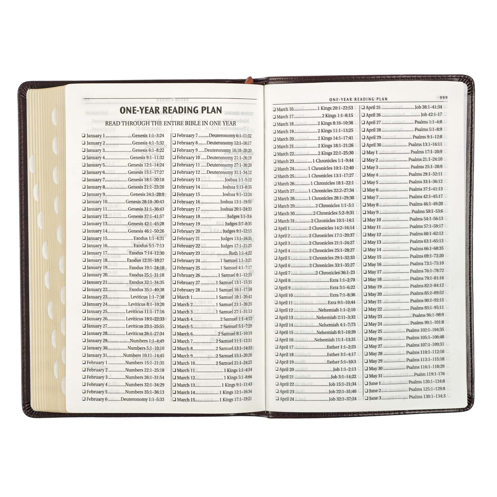 Dark Brown Faux Leather King James Version Deluxe Gift Bible with Thumb Index - The Christian Gift Company