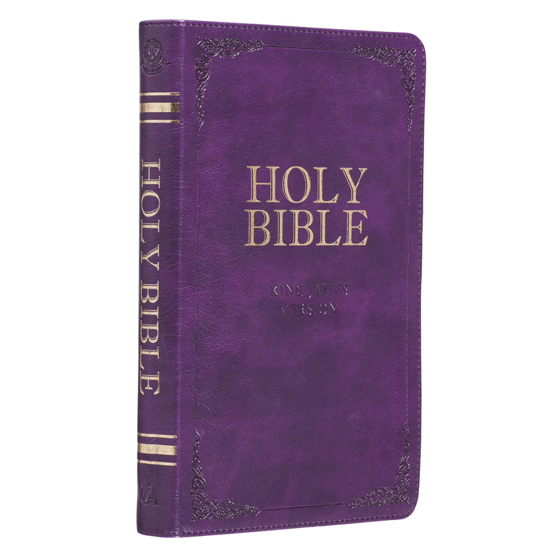 Purple Faux Leather King James Version Deluxe Gift Bible with Thumb Index - The Christian Gift Company