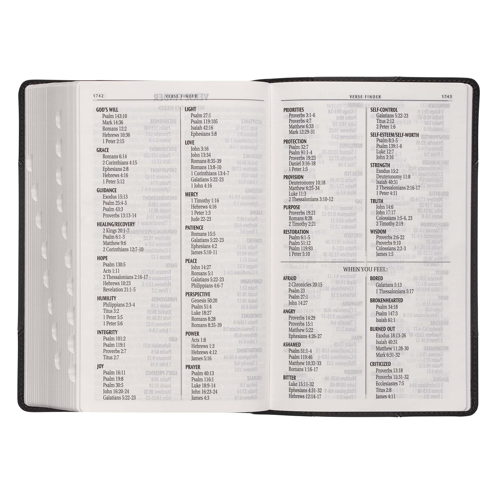 Black and Grey Two-tone Faux Leather Giant Print Standard-size Bible with Thumb Index - The Christian Gift Company