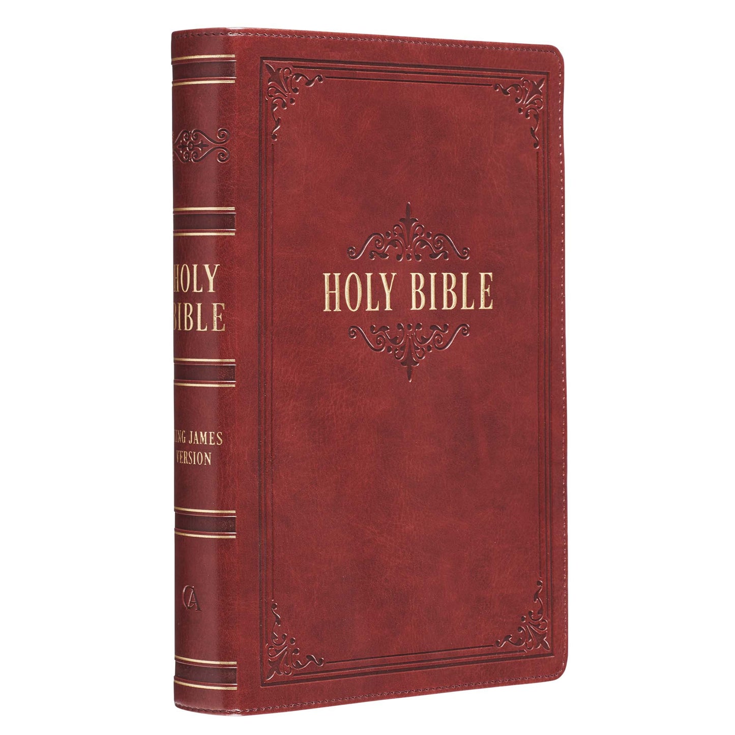 Burgundy Faux Leather Full-size Giant Print King James Version Bible with Thumb Index - The Christian Gift Company