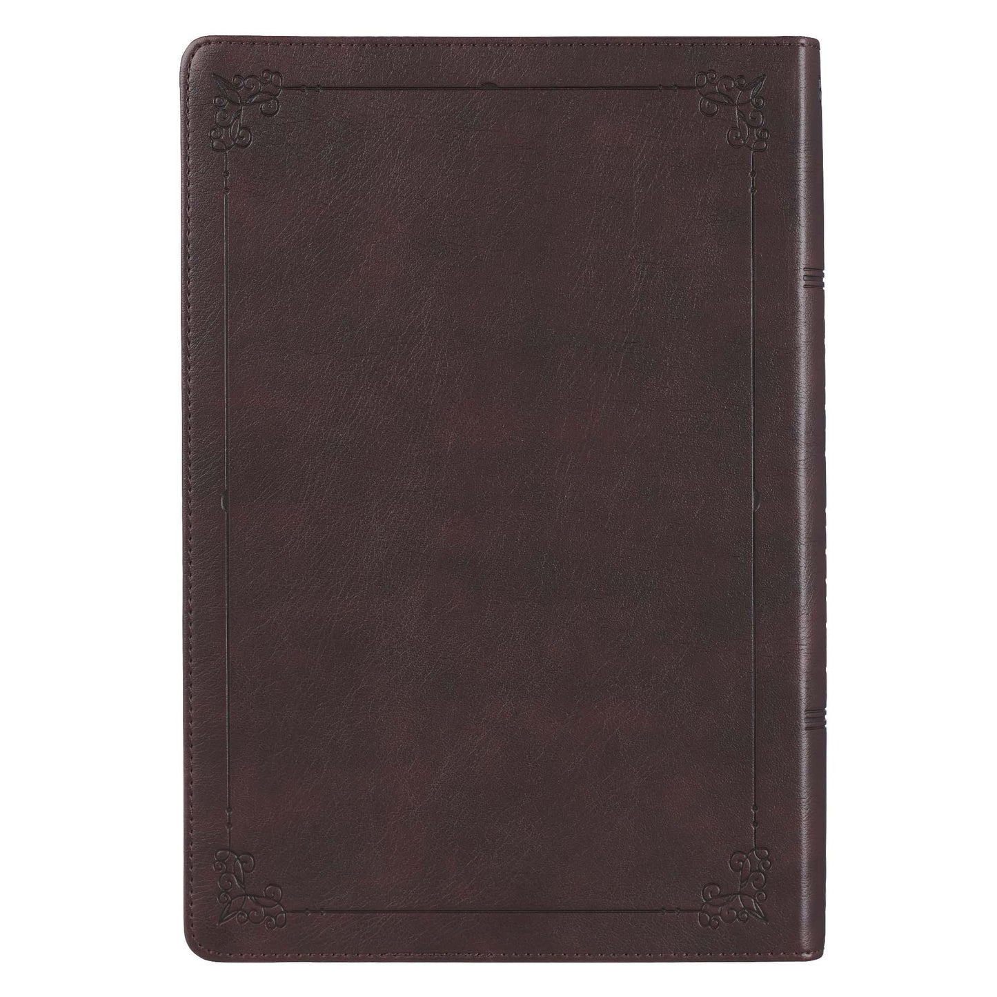 Espresso Brown Faux Leather Giant Print Full-size King James Version Bible with Thumb Index - The Christian Gift Company