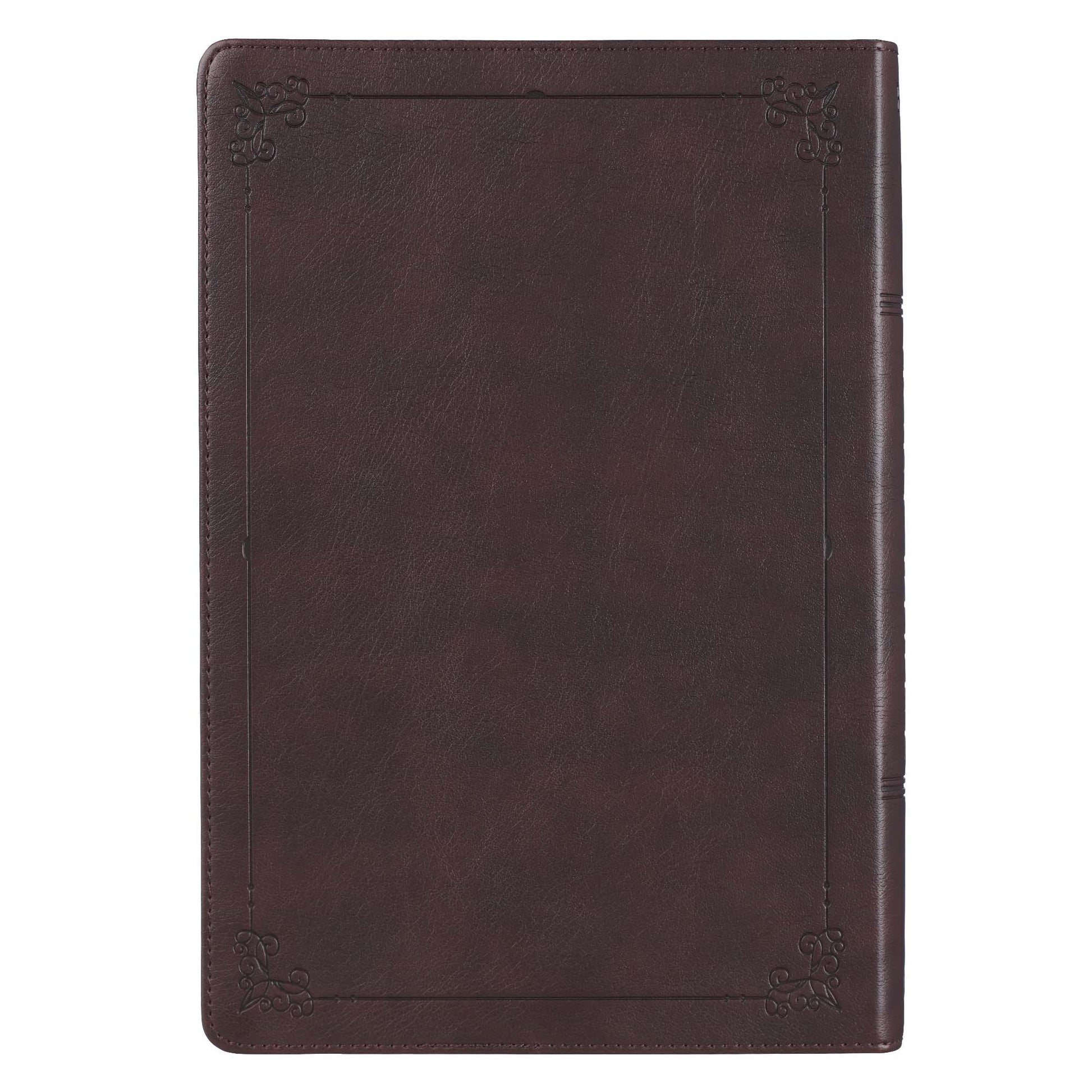 Espresso Brown Faux Leather Giant Print Full-size King James Version Bible with Thumb Index - The Christian Gift Company