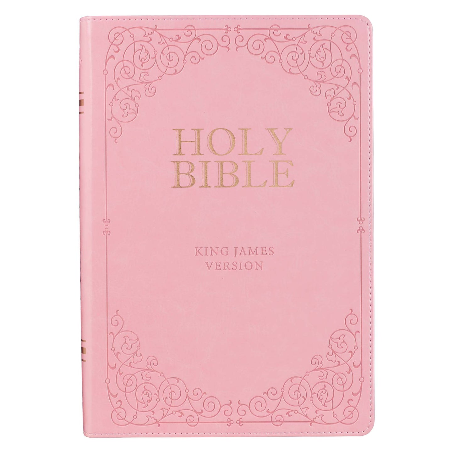 Pink Faux Leather Giant Print Full-size King James Version Bible with Thumb-index - The Christian Gift Company