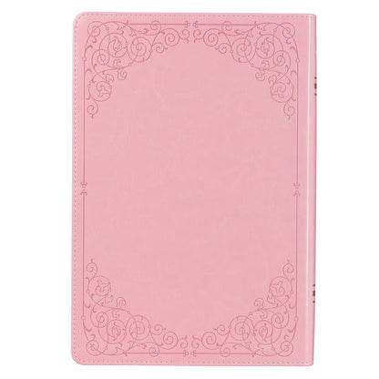 Pink Faux Leather Giant Print Full-size King James Version Bible with Thumb-index - The Christian Gift Company