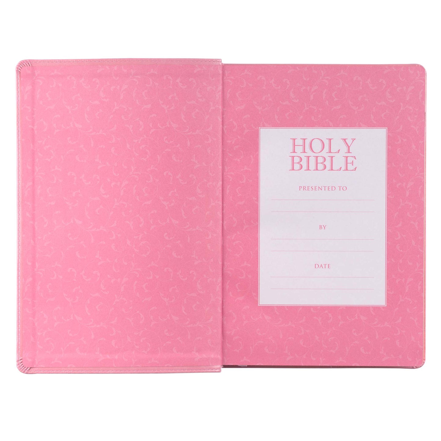 Pink Faux Leather Giant Print Full-size King James Version Bible with Thumb-index - The Christian Gift Company