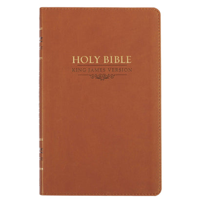 Saddle Tan Faux Leather Gift Edition King James Version Bible - The Christian Gift Company