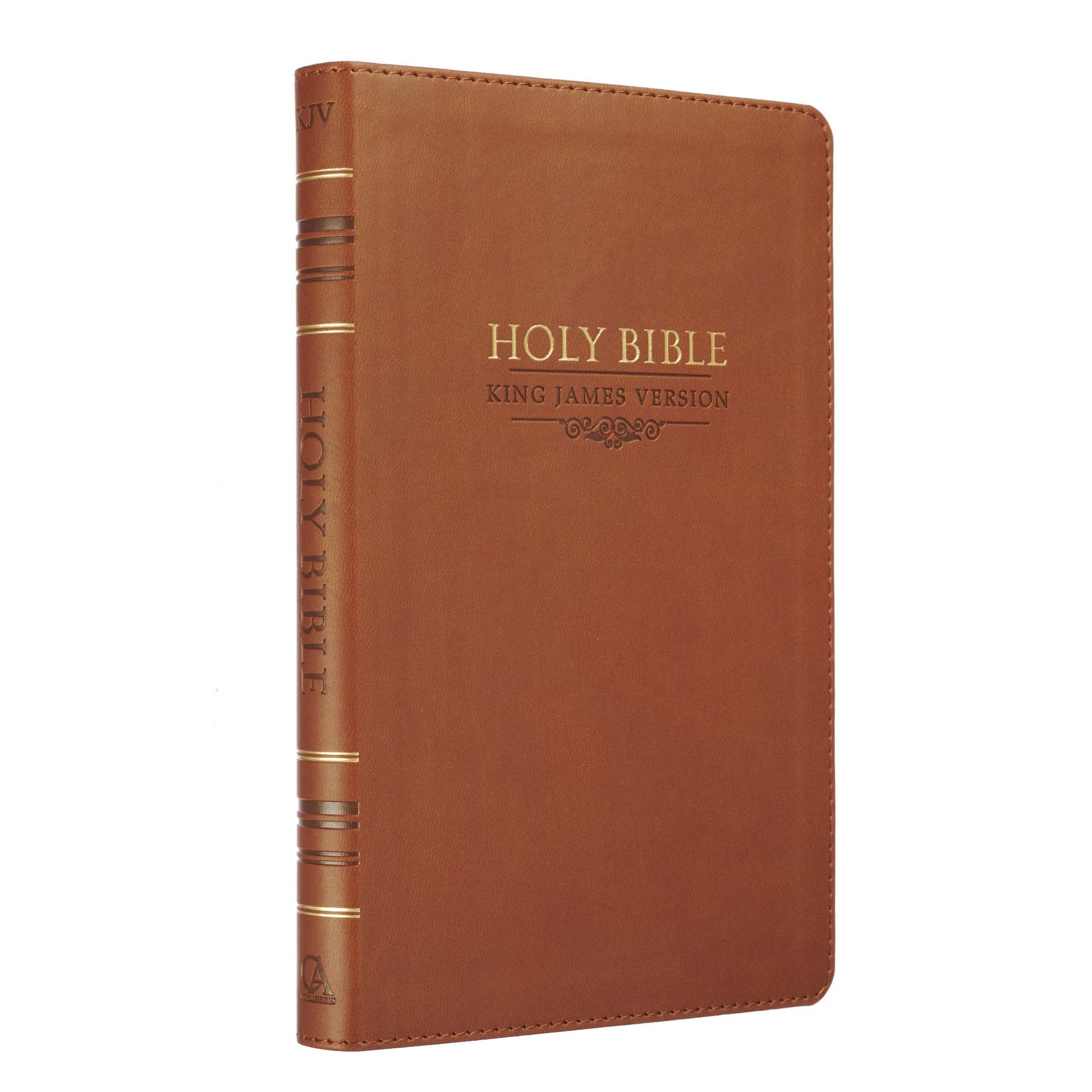 Saddle Tan Faux Leather Gift Edition King James Version Bible - The Christian Gift Company