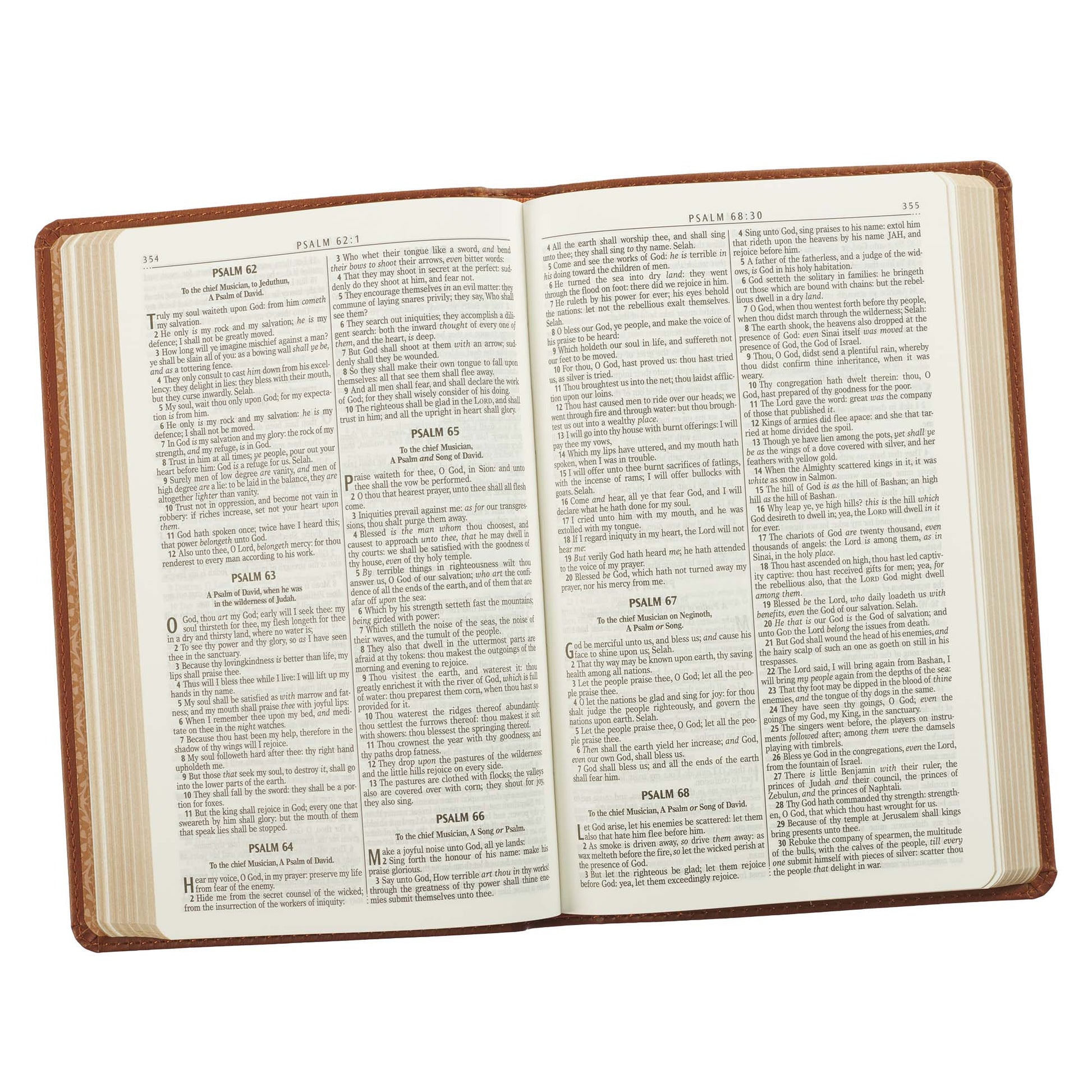 Saddle Tan Faux Leather Gift Edition King James Version Bible - The Christian Gift Company