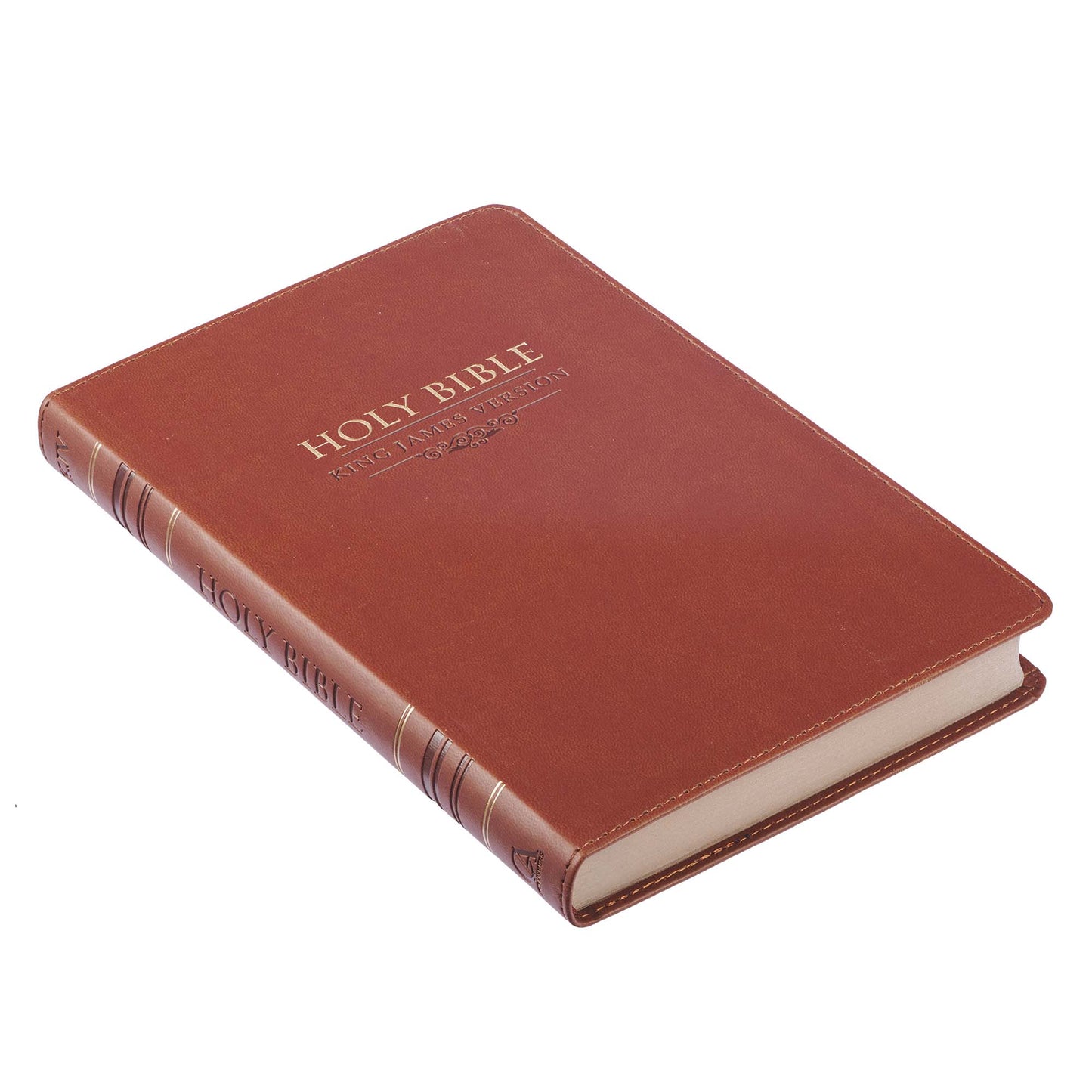 Saddle Tan Faux Leather Gift Edition King James Version Bible - The Christian Gift Company