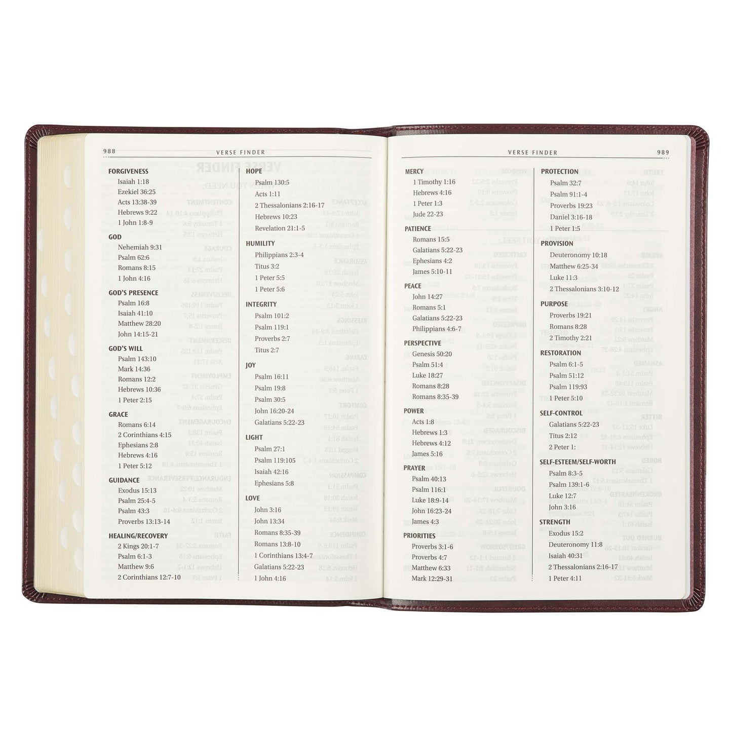 Burgundy Faux Leather Large Print Thinline King James Version Bible with Thumb Index - The Christian Gift Company