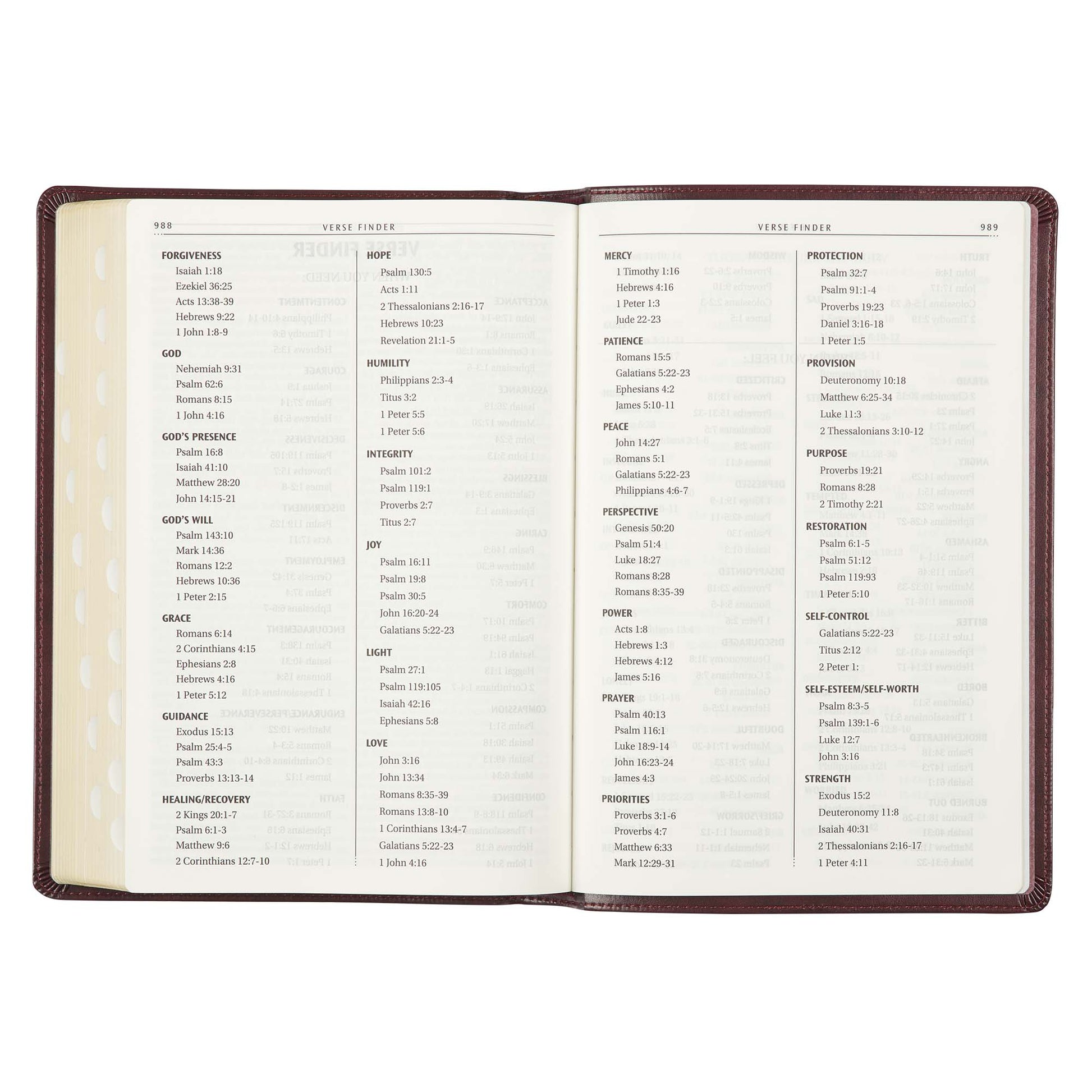 Burgundy Faux Leather Large Print Thinline King James Version Bible with Thumb Index - The Christian Gift Company