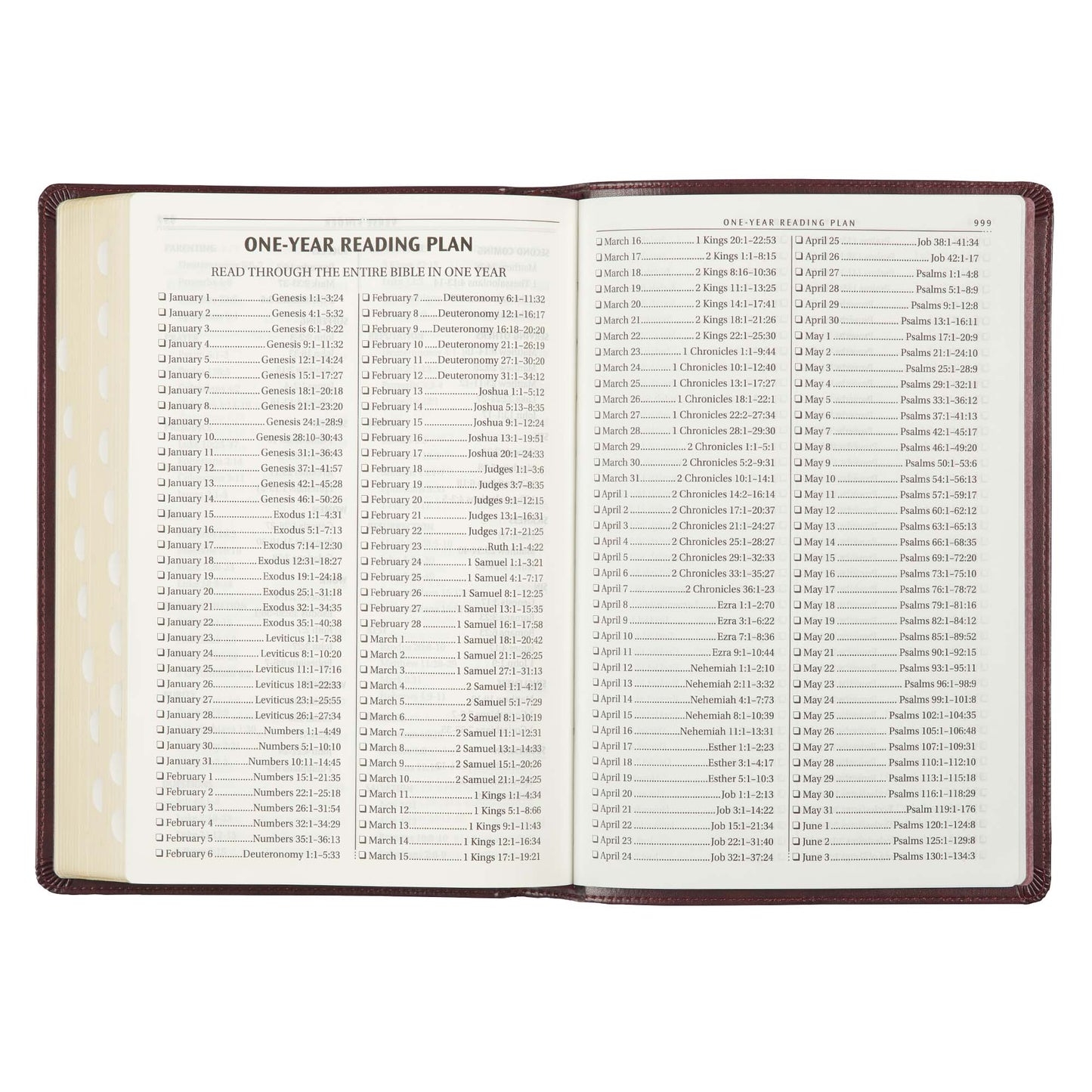 Burgundy Faux Leather Large Print Thinline King James Version Bible with Thumb Index - The Christian Gift Company