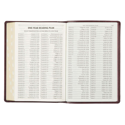 Blue Faux Leather Large Print Thinline King James Version Bible with Thumb Index - The Christian Gift Company