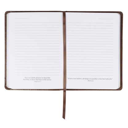I Know the Plans Brown Handy-size Faux Leather Journal - Jeremiah 29:11 - The Christian Gift Company