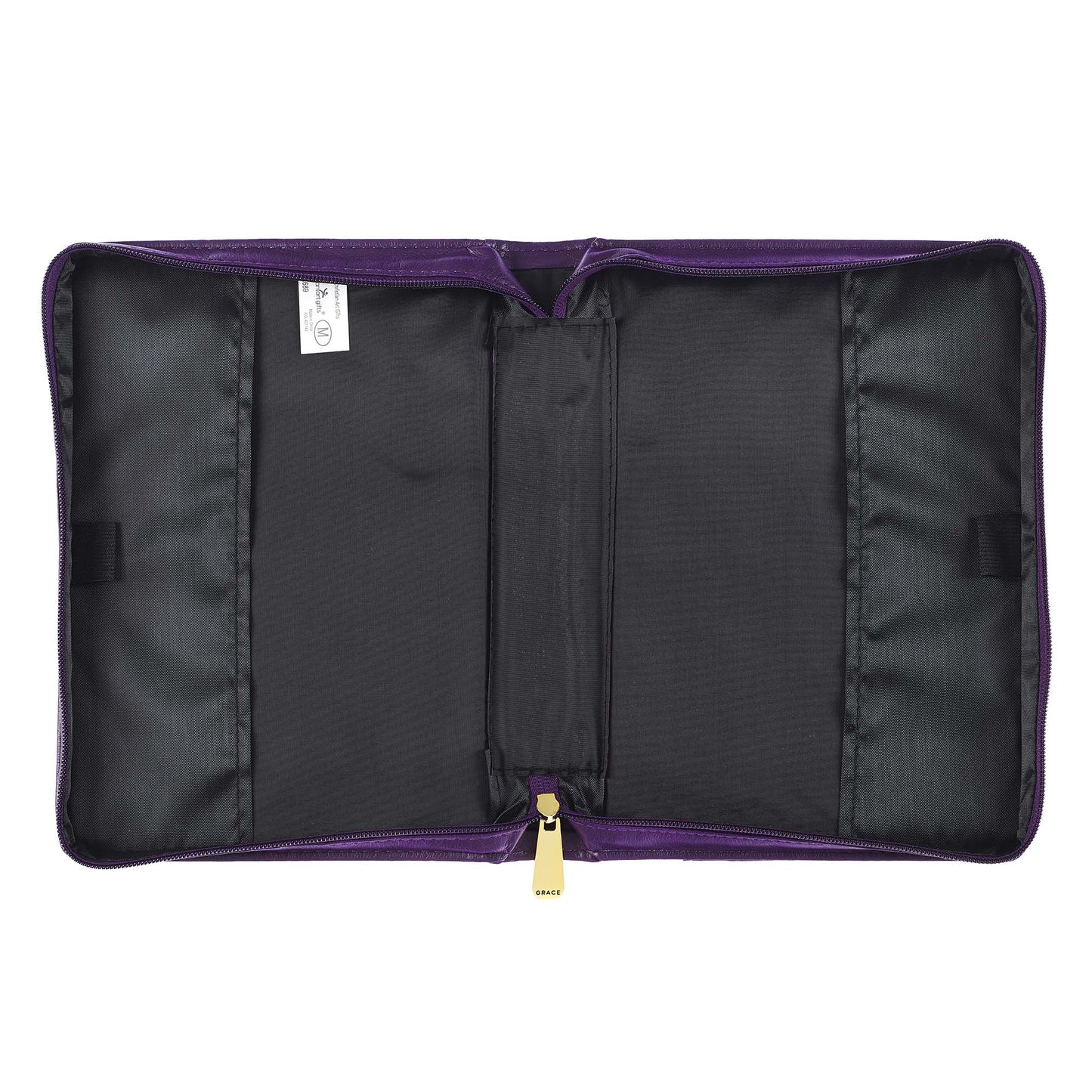 Amazing Grace Purple Faux Leather Fashion Bible Cover - The Christian Gift Company