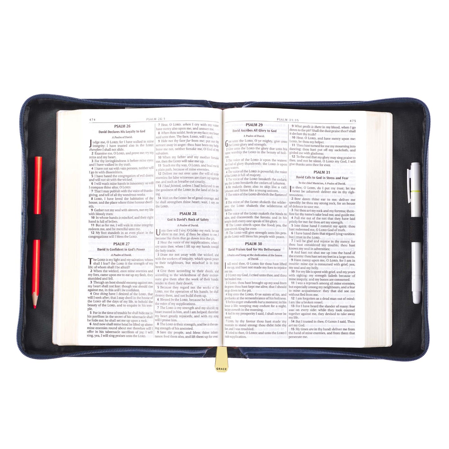 I Know the Plans Blue Faux Leather Fashion Bible Cover - Jeremiah 29:11 - The Christian Gift Company