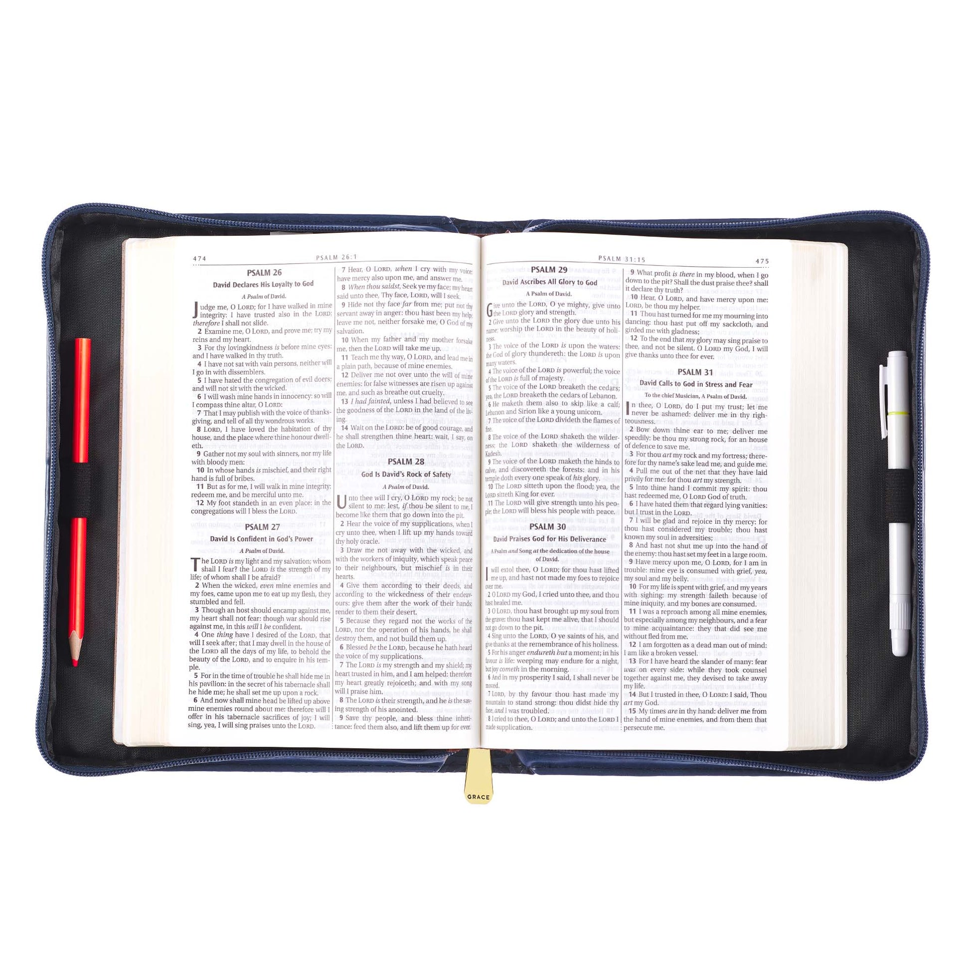 I Know the Plans Blue Faux Leather Fashion Bible Cover - Jeremiah 29:11 - The Christian Gift Company
