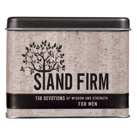 Stand Firm Devotional Cards in a Tin for Men - The Christian Gift Company
