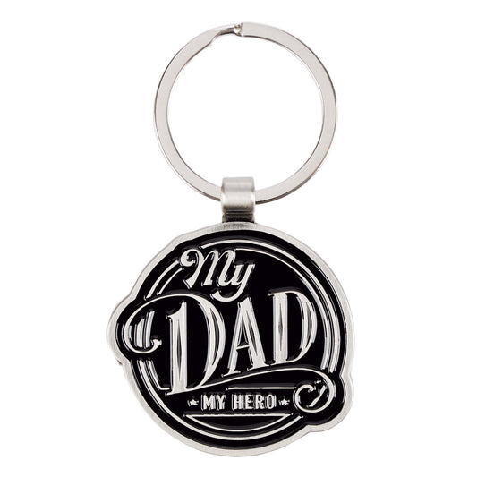 My Dad My Hero Black Metal Key Ring in Gift Tin - The Christian Gift Company