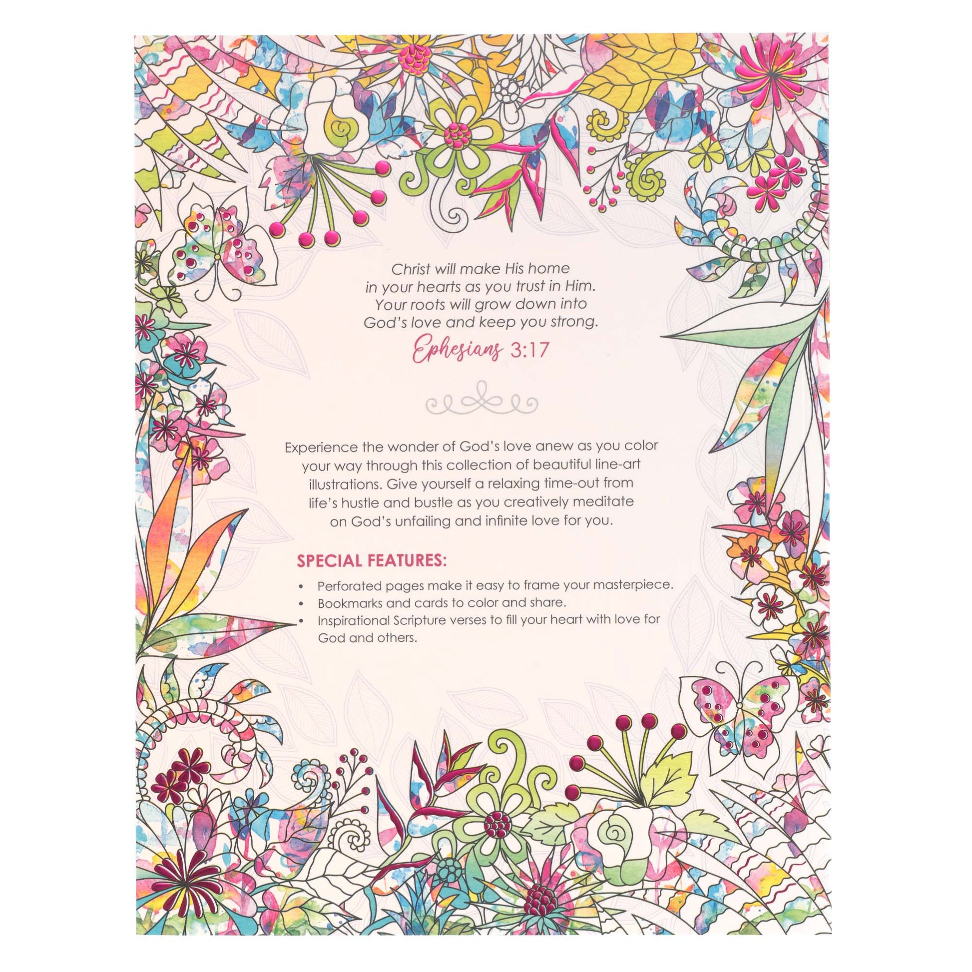 Where Love Blooms Colouring Book for Adults - The Christian Gift Company