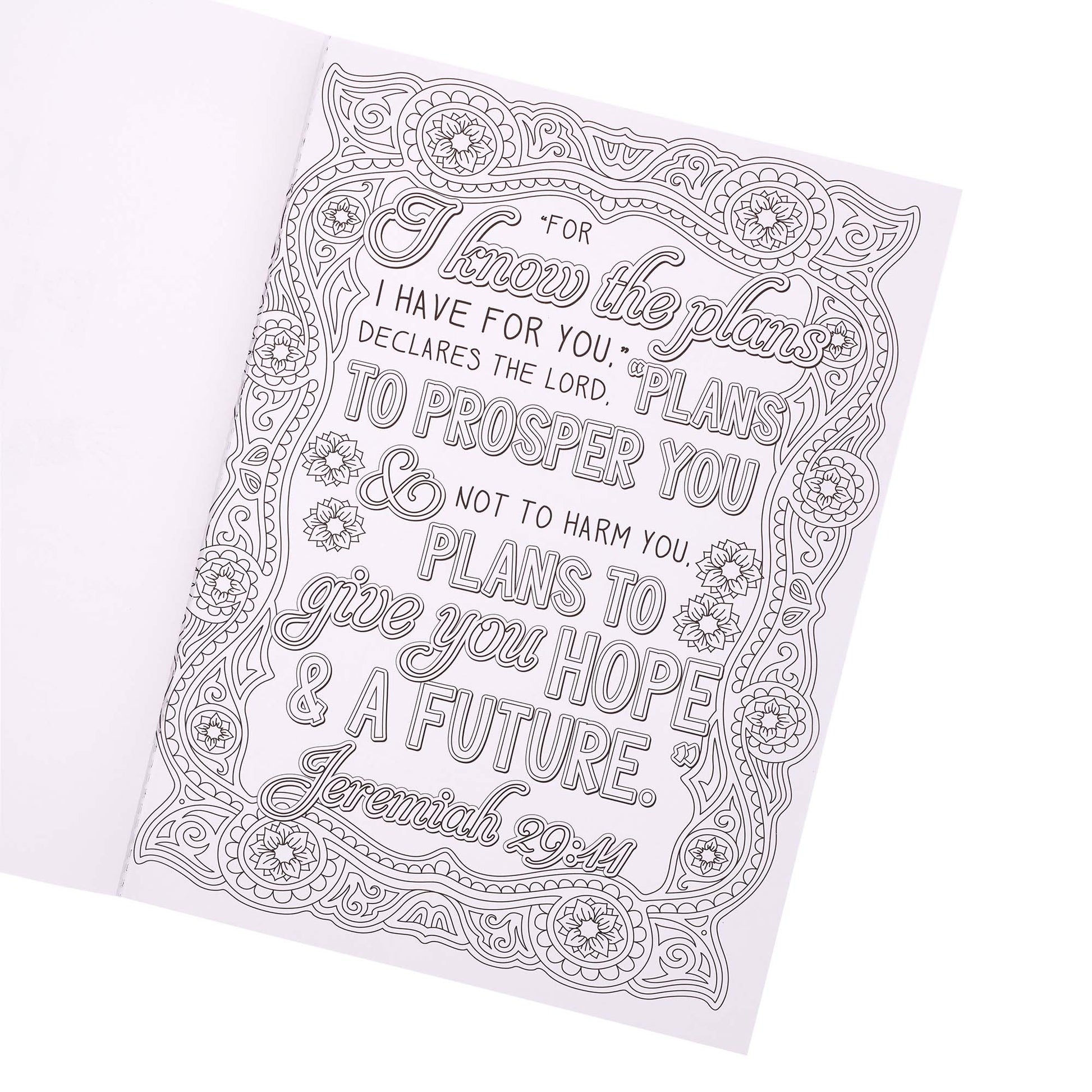 I Know the Plans I Have for You Colouring Book for Adults - Jeremiah 29:11 - The Christian Gift Company