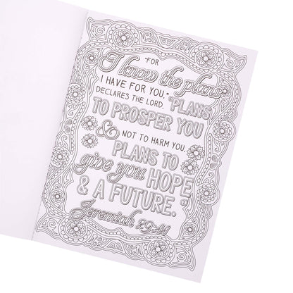 I Know the Plans I Have for You Colouring Book for Adults - Jeremiah 29:11 - The Christian Gift Company