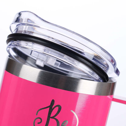 Be Still Pink Camp-style Stainless Steel Mug - Psalm 46:10 - The Christian Gift Company