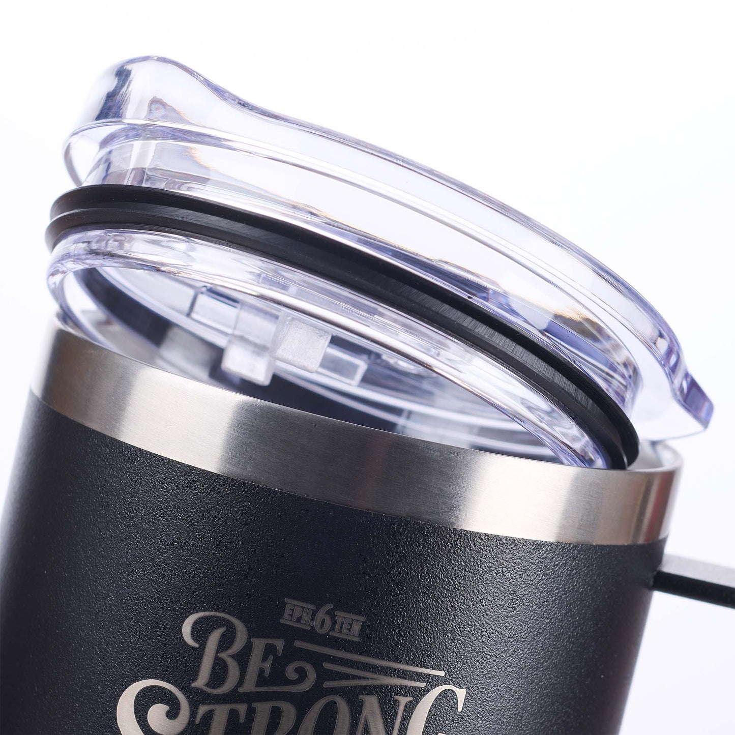 Be Strong in the LORD Camp-style Stainless Steel Mug - Ephesians 6:10 - The Christian Gift Company