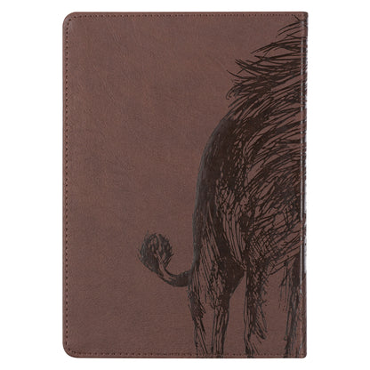 My Strength & My Defense Brown Faux Leather Classic Journal - Exodus 15:2 - The Christian Gift Company