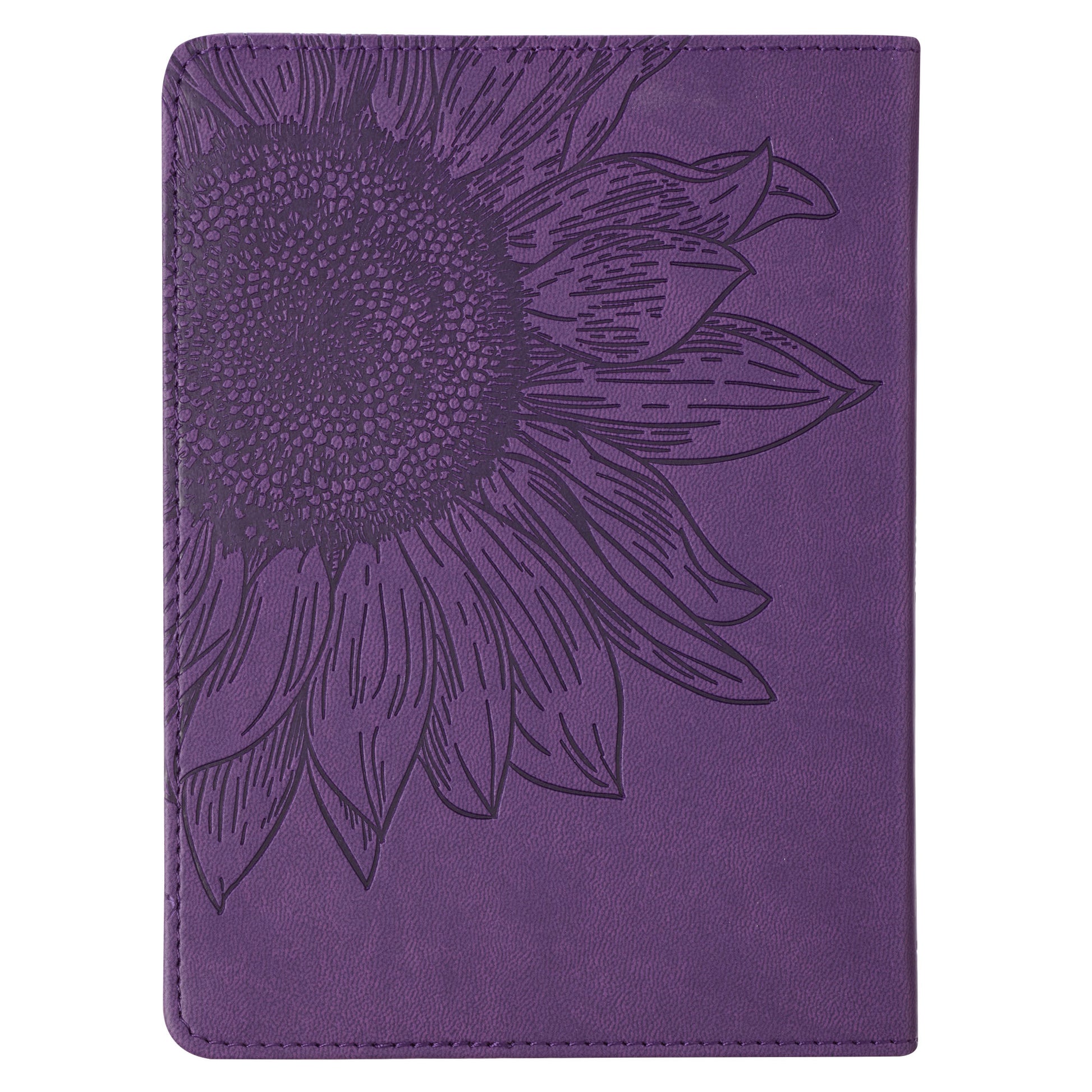 Strength & Dignity Purple Sunflower Faux Leather Handy-Sized Journal - Proverbs 31:25 - The Christian Gift Company