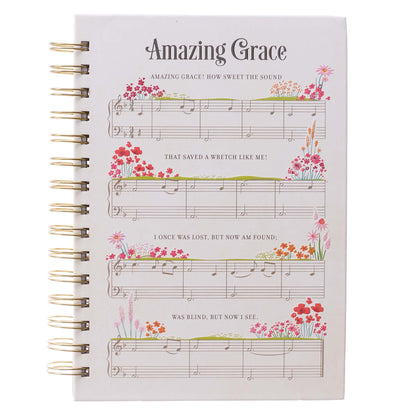 Amazing Grace Sheet Music Large Wirebound Journal - The Christian Gift Company